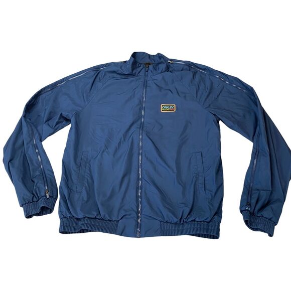 Oakley Ventilation Track Jacket Mens M Blue Regular Fit Lined Full Zip - Picture 9 of 16